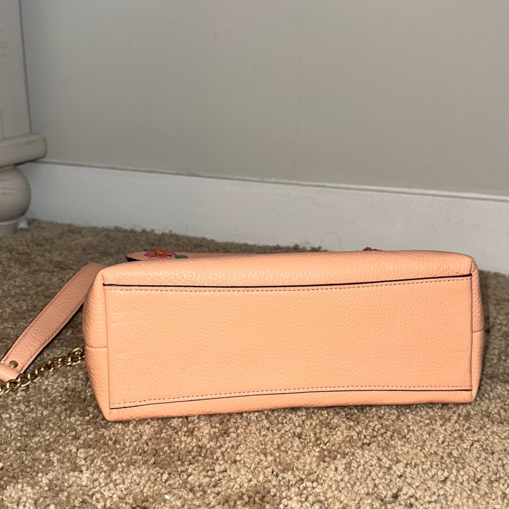 Coach Peach Floral Shoulder Bag - Picture 6 of 6